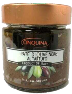 PATE` OLIVE NERE TARTUFO 212 GR