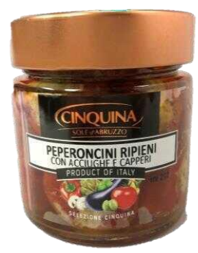 PEPERONI RIPIENI ACCIUGHE CAPPERI212 GR.